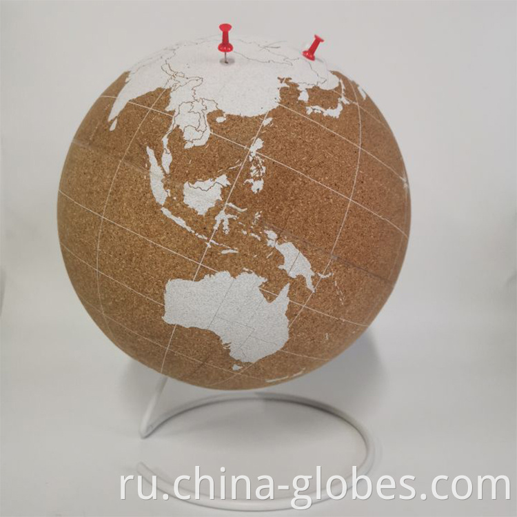 large desktop cork globe